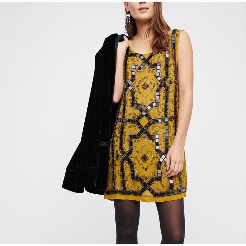 Free People Speak Easy Sequin Beaded Dress